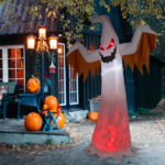 Replace 50904039 12ft 4pcs LED Lights Giant Scary Ghost Flames and Flashing Red Eyes Inflatable Halloween Decoration - Image 12