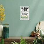 CIFbuy 1PC No Mow Zone Bee Metal Yard Sign 8x12 Inch, Humorous Pardon The Weeds We Are Feeding The Bees Floral Design Unframed Sign, Wa TikTok, TikTok, We Are Feeding The Bees Floral Design Unframed Sign Self-pickup Logiopics - Image 2