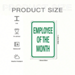 CIFbuy 1pc Employee Of The Month Metal Tin Sign 8x12 Inch Unframed Vintage Warning Sign, 8x12 Inch Unframed Vintage Warning Sign, Business Plaque Street Wall Art Decor Month MeikTok, Month MeikTok, Self- Uckup Logiopr