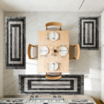 Three-piece kitchen rug set, non-slip and washable, abstract pattern kitchen hallway rug, soft and comfortable, suitable for sinks, floors, entrances, hallways and bathrooms. - Image 11