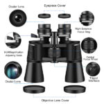 8-24x Binoculars with 50mm Objective Lens, Multi-Layer Coated Aspherical Lenses, High-Grade BAK-4 Prisms, Compact & Portable for Bird Watching, Outdoor, Sports, Concerts, Stargazing - Image 10