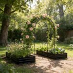 Raised Garden Bed with Arch Trellis, 2 Pack Metal Planter Boxes with Garden Arch, Outdoor Garden Planter for Climbing Plants Vegetables Flowers - Image 3