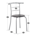 Same Code 67657426 PVC Breakfast Table (One Table and Two Chairs) Black - Image 9
