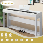 Do Not Sell on Amazon Glarry GDP-104 88 Keys Full Weighted Keyboards Digital Piano with Furniture Stand, Power Adapter, Triple Pedals, Headphone, for All Experience Levels White - Image 34