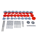 Body Cab Mount Bushings Kit Replacement for Ford F250 F350 Super Duty 1999-2007, Steel Sleeves & Hardware, Red, KF04058BK - Image 2