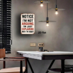CIFbuy 1PC 2D Flat Vintage Metal Sign, Humorous Satirical Wall Poster I'M Not Arguing I'M Just Explaining Why I'M Right, Classic Art De TikTok, TikTok, t De Self-pickup Logiopics - Image 5