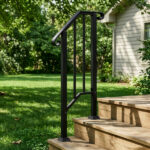 [Same Code 21862947 70638141]Artisasset Matte Black Outdoor 1st Tier Iron Handrail - Image 17