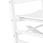 68.5*86*115CM Square Wooden Rocking Chair White - Image 14