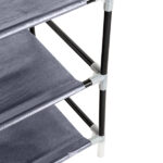 7 Tiers Portable Shoe Rack Closet Fabric Cover Shoe Storage Organizer Cabinet Gray - Image 8