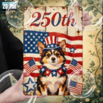 CIFbuy 2D Flat Metal Sign 8x12 Inch Iron Wall Art, Art, 250th American Independence Day Corgi Patriotic Decor, Corgi Patriotic Decor, Pre-Drilled Hanging Design 8x12 InchikTok, 8x12 InchikTok, triotic Decor Self-Amckup Logiopgn - Image 7