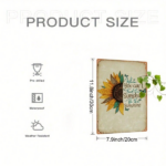 CIFbuy Vintage Sunflower Metal Sign 8x12 Inch, Retro Tin" Painting Wall Art With Inspirational Quote, Inspirational Quote, Durable Handcrafted 2D Flat Decor RetroikTok, RetroikTok, t Self-pickup Logiopics