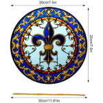 CIFbuy Transparent HD Acrylic Sun Catcher Royal Blue Petal Design Carnival Hanging Decoration (TikTok, temu pick-up service) - Image 2