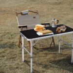 3ft Aluminum Alloy Folding Table Black - Image 7