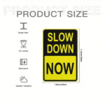 CIFbuy 1pc Slow Down Now Tin Sign 8x12 Inch Vintage Metal Wall Art, Vintage Metal Wall Art, Waterproof Weatherproof Security Warning Sign, Security Warning Sign, Unframed Outdoor Dec Tin Sign 8ikTok, Tin Sign 8ikTok, Security Warning Sign Self- Wckup LogiopDec - Image 2