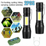 2 Pack USB Rechargeable Small LED Flashlights Camping Flashlight Work Light (US Logistics For USPS/DHL/Fedex/UPS. No designated logistics accepted TK/TMEU only For self-pickup - Image 6