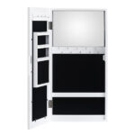 Simple PVC Wood Grain Coating Photo Storage Damp-proof Jewelry Mirror Cabinet White - Image 7