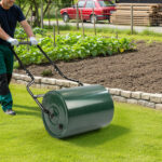 16in Heavy Duty Steel Lawn Roller, Garden Roller Can Be Filled with Water or Sand, Hand Roller with U-shaped Handle, Green & Black - Image 11