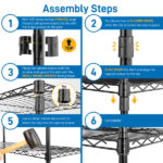 Changeable Assembly Floor Standing Carbon Steel Storage Rack Black - Image 31