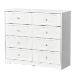 8-Drawer P2 MDF Painted Drawer Cabinet 41.34*14.96*35.43in White - Image 4