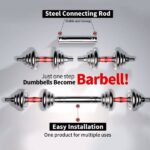 Adjustable Dumbbell Set Home Gym Cast Iron Barbell Sets with Carry Box 44lbs Office Bedroom Workout Dumbbells for Men and Women - Image 7