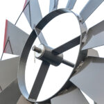 8FT Weather Resistant Yard Garden Windmill Gray & Red - Image 18