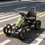 Green Adjustable Seat Pedal Go Kart – Kids Ride On for Outdoor Lawn Activity 3-6 Year Old - Image 6
