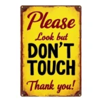 CIFbuy Funny Do Not Touch Metal Wall Decor Iron Sign For Kitchen Bar Cafe Garage Commercial Use (TikTok, temu pick-up service)