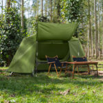 Collapsible camping tent with an integrated cot - Image 27