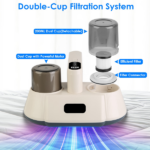 72000 Times/Min Tapping Mattress Vacuum Cleaner with UV-C Sanitizing Light, 9000PA & 15000PA Dual Suction Cordless Dust Mite Remover with Double Dust Cup - Image 3