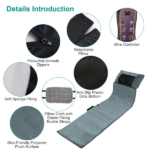 Full Body Massage Mat with Neck Kneading Massager - 10 Targeted Points + 3-Level Lumbar Heating, 9 Vibration Modes/9 Speeds, 20-Node Neck Massage (Heating + 3 Modes), 10-30min Smart Timer, Anti-Slip B - Image 3