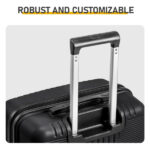 PP Trolley Case 20in 24in 28in 3PCS Suitcase Set Black - Image 6