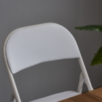 Same Code 71155989 6pcs Elegant Foldable Iron & PVC Chairs for Convention & Exhibition White - Image 31