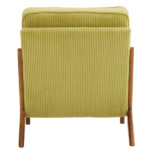 Low Arm Accent Chair - Olive Green Corduroy Upholstered Indoor Lounge Chair, Compact Single Seater with Sturdy Frame (330LBS Weight Capacity) - Image 18