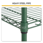 5-Layer Adjustable Display Rack Iron Household Shelf with Adjustable Feet 29.13*13.39*59.06in Forest Green - Image 7