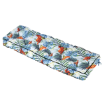 Outdoor Bench Cushion, 63 × 20 × 4 Inch, Tufted Waterproof Swing Cushion with Ties, for Patio Bench or Window Seat