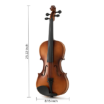 Professional 4/4 Full Size Violin Set - Durable, Lightweight Design with Stable Rich Sound, Smooth Finish & Complete Accessories, Ideal Unique Gift for Musicians - Image 4