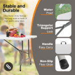 6' Folding Table Portable Plastic Indoor Outdoor Picnic Party Dining Camping Tables - Image 75