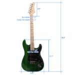 ST Stylish Electric Guitar with Black Pickguard Green - Image 18