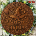 CIFbuy Vintage Witch House Aluminum Sign 8x8 Inch Round Metal Plaque, 2D Flat French Wall Decor For Living Room Study Dining Office TikTok, TikTok, Self-pickup Logiopics - Image 6