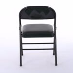 Same Code 33457557 4pcs Elegant Foldable Iron & PVC Chairs for Convention & Exhibition Black - Image 34