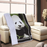 Soft Silk Touch Flannel with Sherpa Lined Throw 50"X60" Panda - Image 4