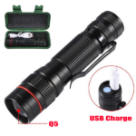 2 Pack USB Rechargeable LED Flashlight Adjustable Focus 3-Modes Outdoor Mini Flashlight W/ USB Cable+Mini Box (US Logistics For USPS/DHL/Fedex/UPS. No designated logistics accepted TK/TMEU only For self-pickup - Image 5