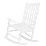 68.5*86*115CM Square Wooden Rocking Chair White - Image 3