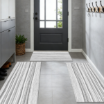 Three-piece kitchen rug set, non-slip and washable, abstract pattern kitchen hallway rug, soft and comfortable, suitable for sinks, floors, entrances, hallways and bathrooms. - Image 9