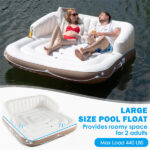 inflatable pool Floating lounge Swimming raft with parasol - Image 6