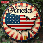CIFbuy Trebalena 2D Flat Metal Sign Welcome to America Patriotic USA Flag Map Wall Art, "" Sign Welcome to America Patriotic USA Flag Map Wall Art, to America Patriotic USA Flag Map Wall Art, TikTok, Tok, temu Self-pickup LogiArics - Image 6