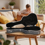 41" Folk Guitar ABS Molded Carrying Case Fits Most Acoustic Guitars Microgroove Grayish Blue - Image 10