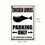 CIFbuy Chicken Leg Pattern Metal Sign,8X12 Inch Rustic Iron Waterproof Wall Art,1PC Flat Reserved For Chicken Lovers Vintage Rustproof TikTok, TikTok, oof Self-pickup Logiopics - Image 2