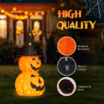 Replace 75595776 2pcs 3ft Halloween Collapsible Pumpkin Decorations 150 LED Lights - Image 4