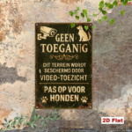 CIFbuy Retro Dutch Iron Metal Sign, Surveillance Camera & Dog Pattern No Entry Warning Sign, 7.87x11.81in 2D Flat Tin Painting, Vintage TikTok, TikTok, tage Self-pickup Logiopics - Image 4
